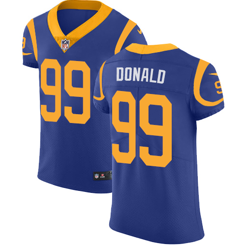 Nike Rams #99 Aaron Donald Royal Blue Alternate Men's Stitched NFL Vapor Untouchable Elite Jersey - Click Image to Close